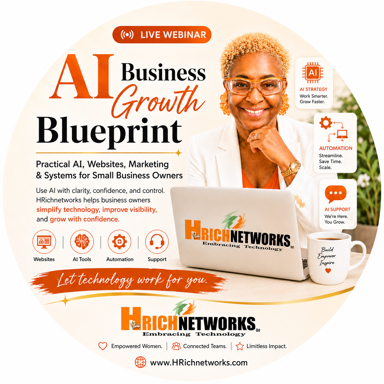 Small business owner working with technology